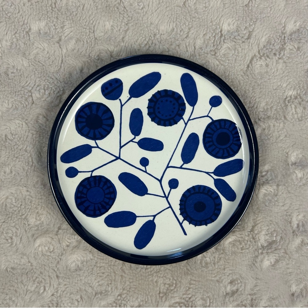Melitta Stockholm Blue White Floral Small Saucer Plate Floral Flower MCM